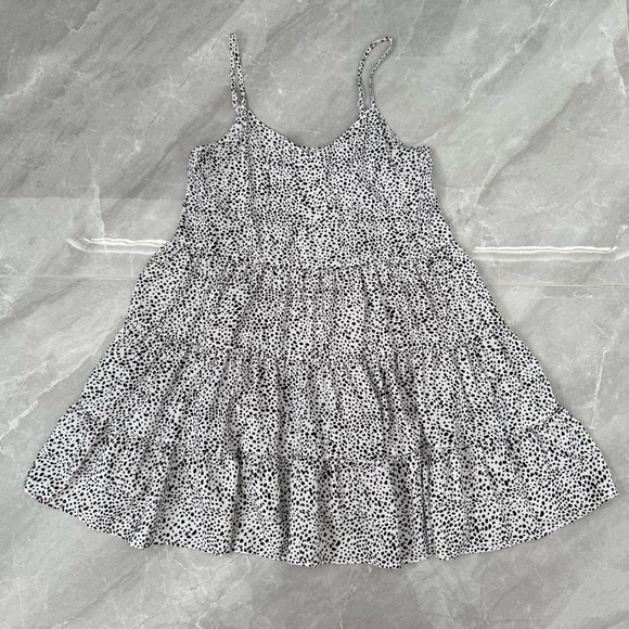 Women’s SHEIN Dalmatian Slip Tiered Adjustable Spaghetti Strap Dress Medium - Picture 4 of 16